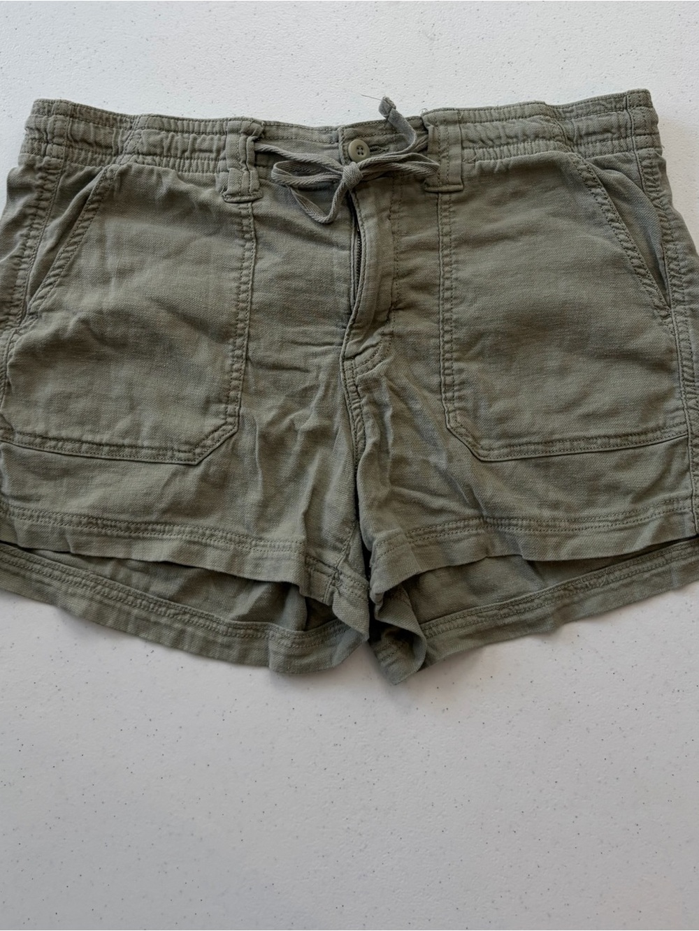 American Eagle Outfitters Olive Green Drawstring Athletic Shorts